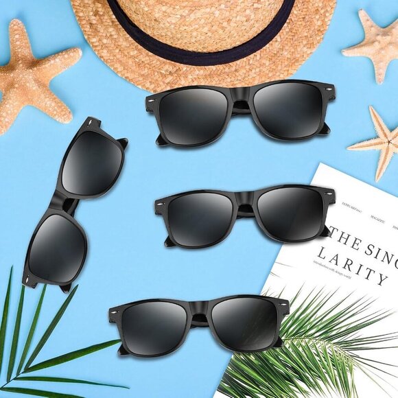 Black Sunglasses Bulk Pack Kids Adults UV400 Retro Party Beach Accessories main image 5